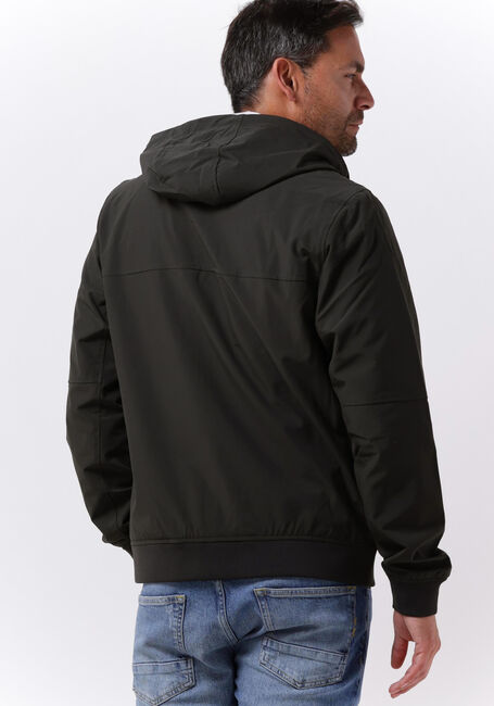 Groene SCOTCH & SODA Jack CLASSIC HOODED SHORT SOFT-SHELL NYLON JACKET - large