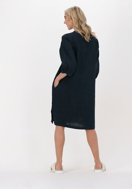Donkerblauwe BY-BAR Mini jurk MEL LINEN DRESS - large