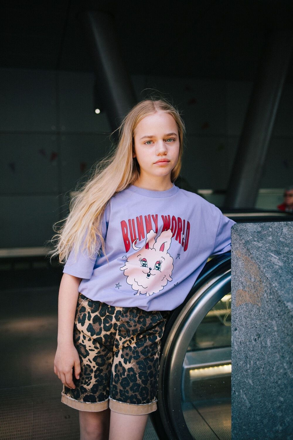 Paarse CALL ME FRANKIE T-shirt BUNNYWORLD T-SHIRT - large