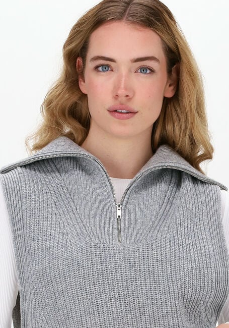 Lichtgrijze SELECTED FEMME Spencer SLFKALLY KNIT VEST W - large