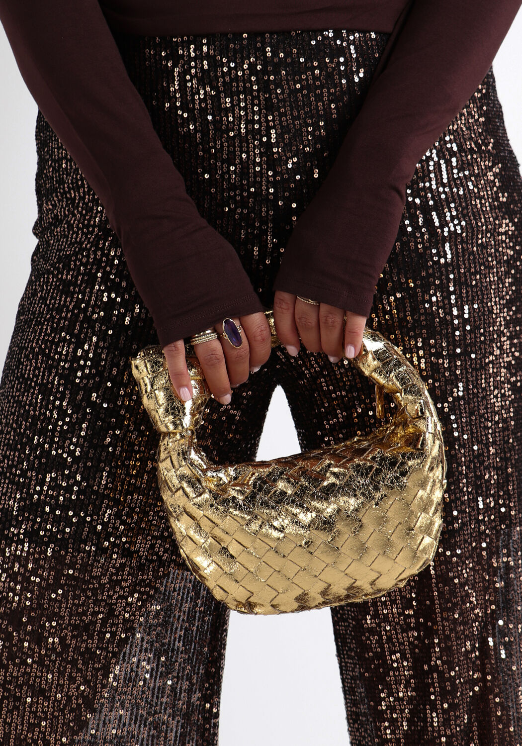 Gouden NOTRE-V Schoudertas X FLORINE - large