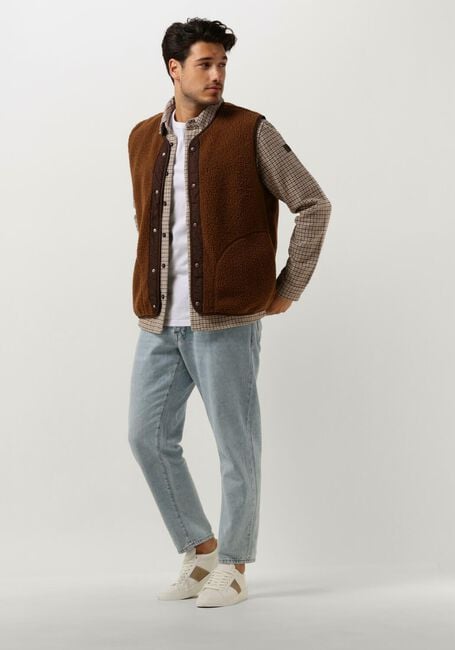 Bruine FORÉT Bodywarmer AURA SHERPA FLEECE VEST - large