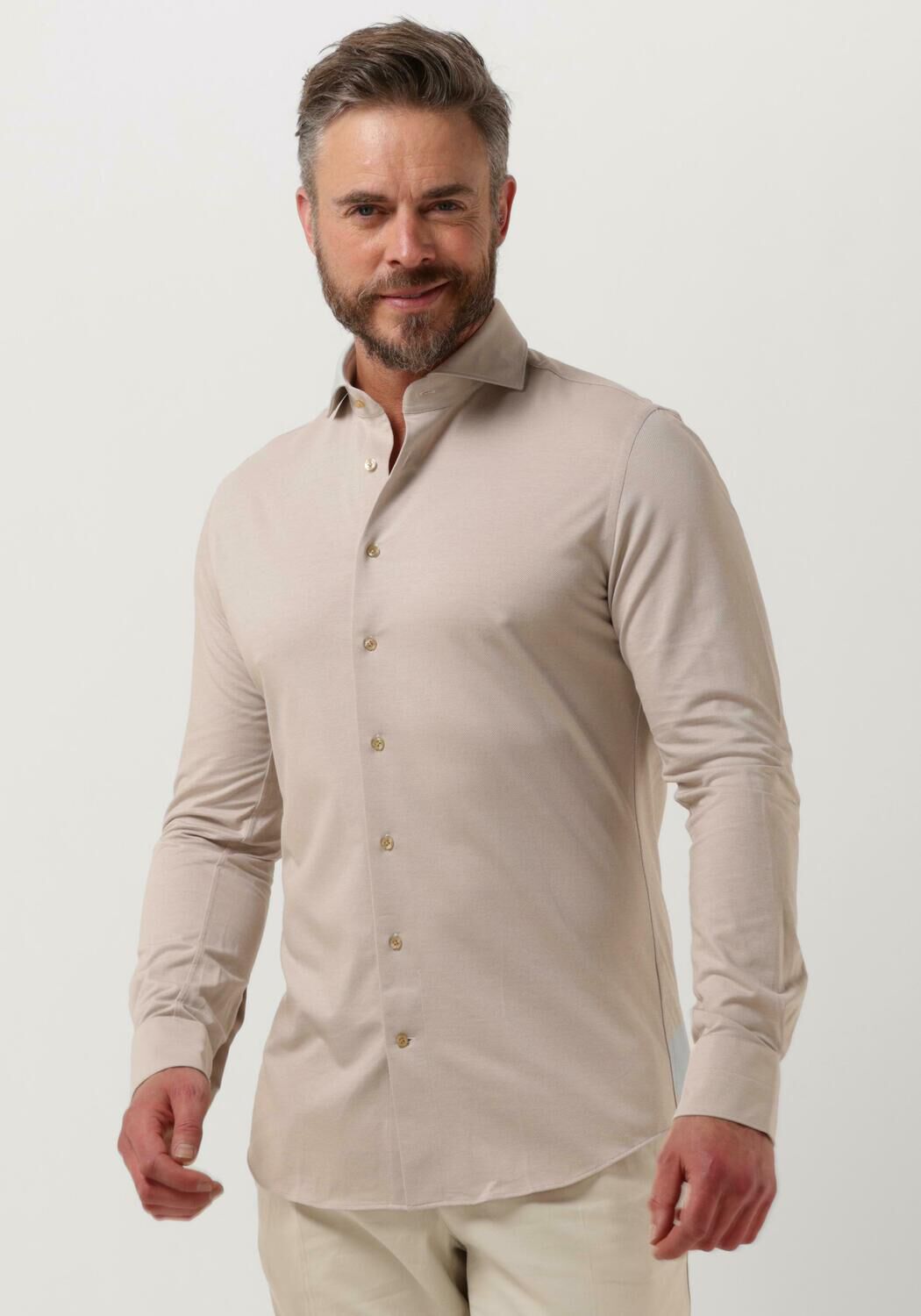 beige profuomo casual overhemd ppuh10055