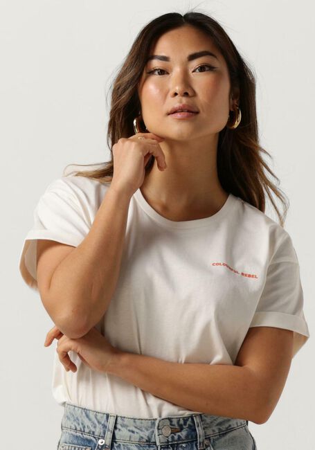 Witte COLOURFUL REBEL T-shirt SELF LOVE CLUB BOXY TEE - large