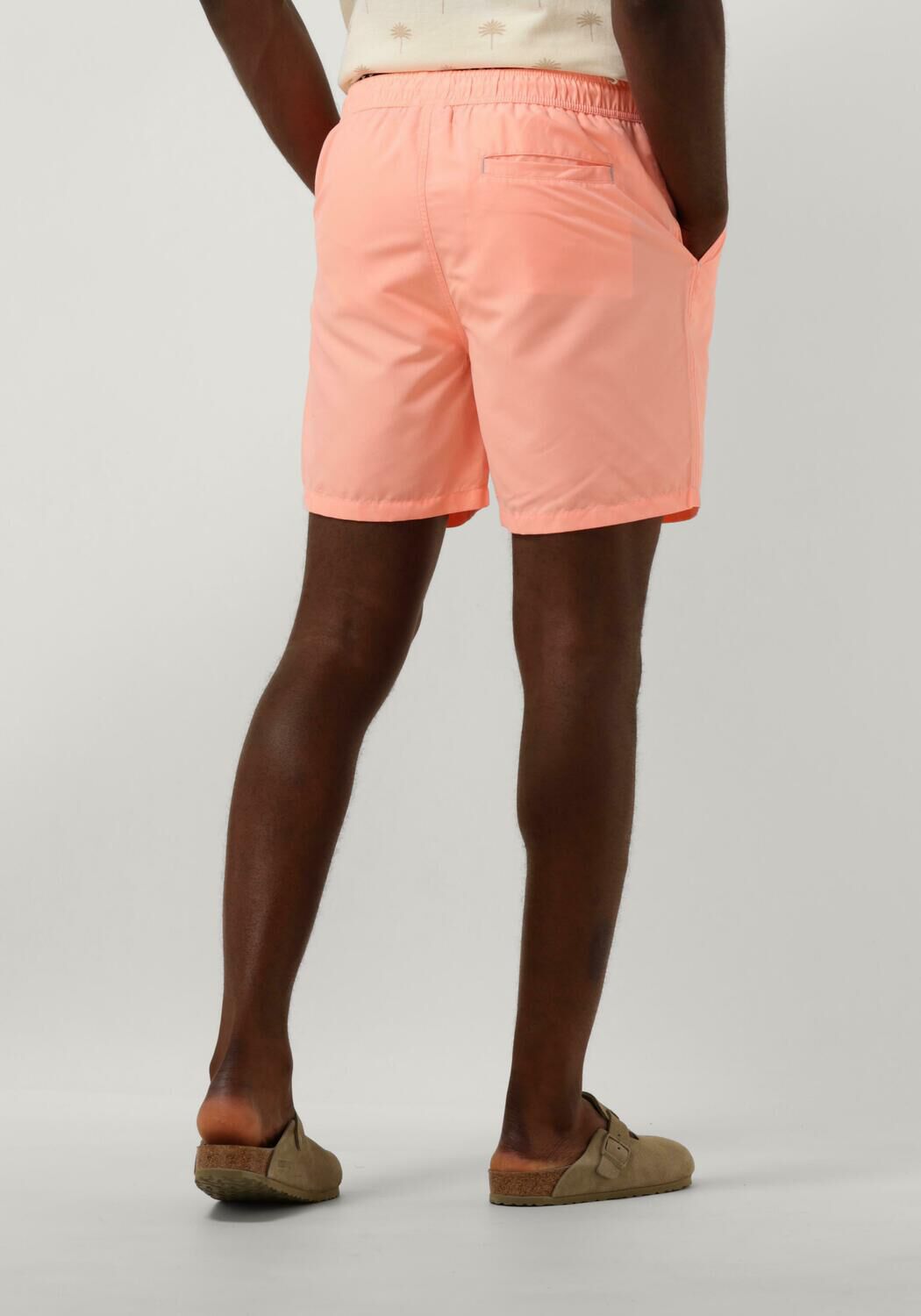 SCOTCH & SODA Heren Zwembroeken Mid Length Swim Short Solid Roze