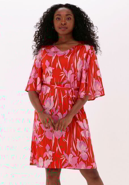 Rode ANA ALCAZAR Midi jurk DRESS BELT - large