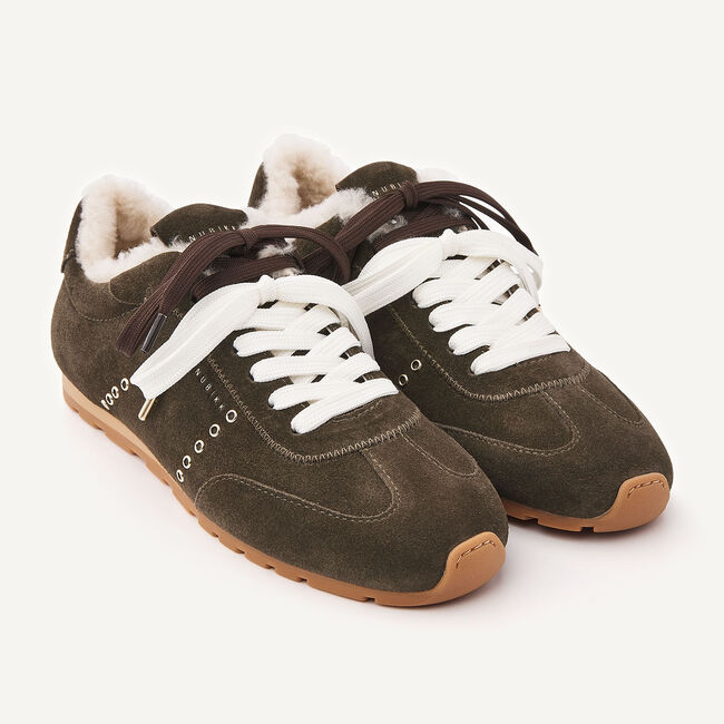 Groene NUBIKK Lage sneakers BILLY LOU FUR II - large