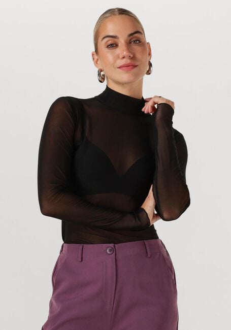 Zwarte CC HEART Top EVE MESH TURTLENECK - large