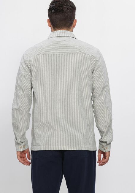 Groene ANERKJENDT Overshirts AKODIN STRIPE OVERSHIRT - large