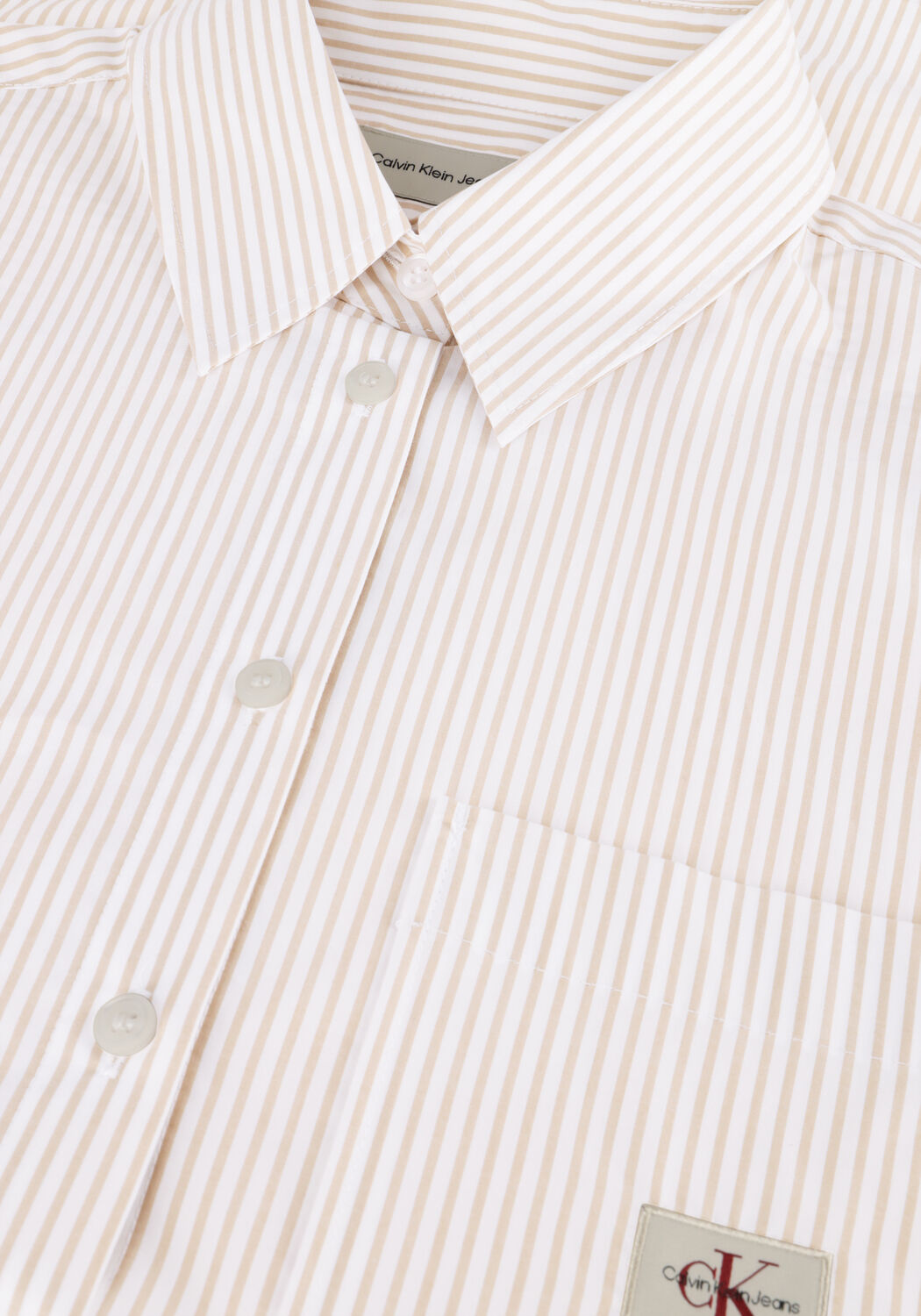 Ecru CALVIN KLEIN Blouses WOVEN LABEL RELAXED SHIRT - large