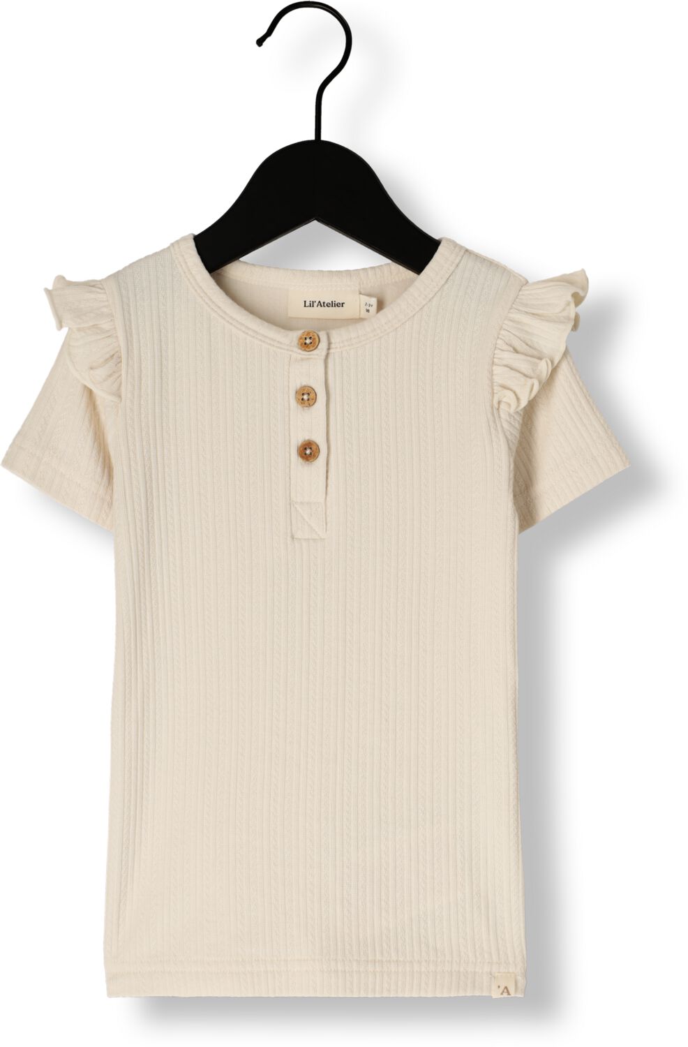 LIL' ATELIER Meisjes Tops & T-shirts Nmffleura Ss Slim Top Lil Ecru