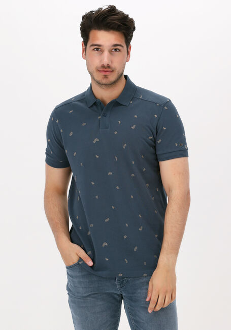 Donkerblauwe CAST IRON Polo SHORT SLEEVE POLO RELAXED FIT PIQUE JERSEY - large