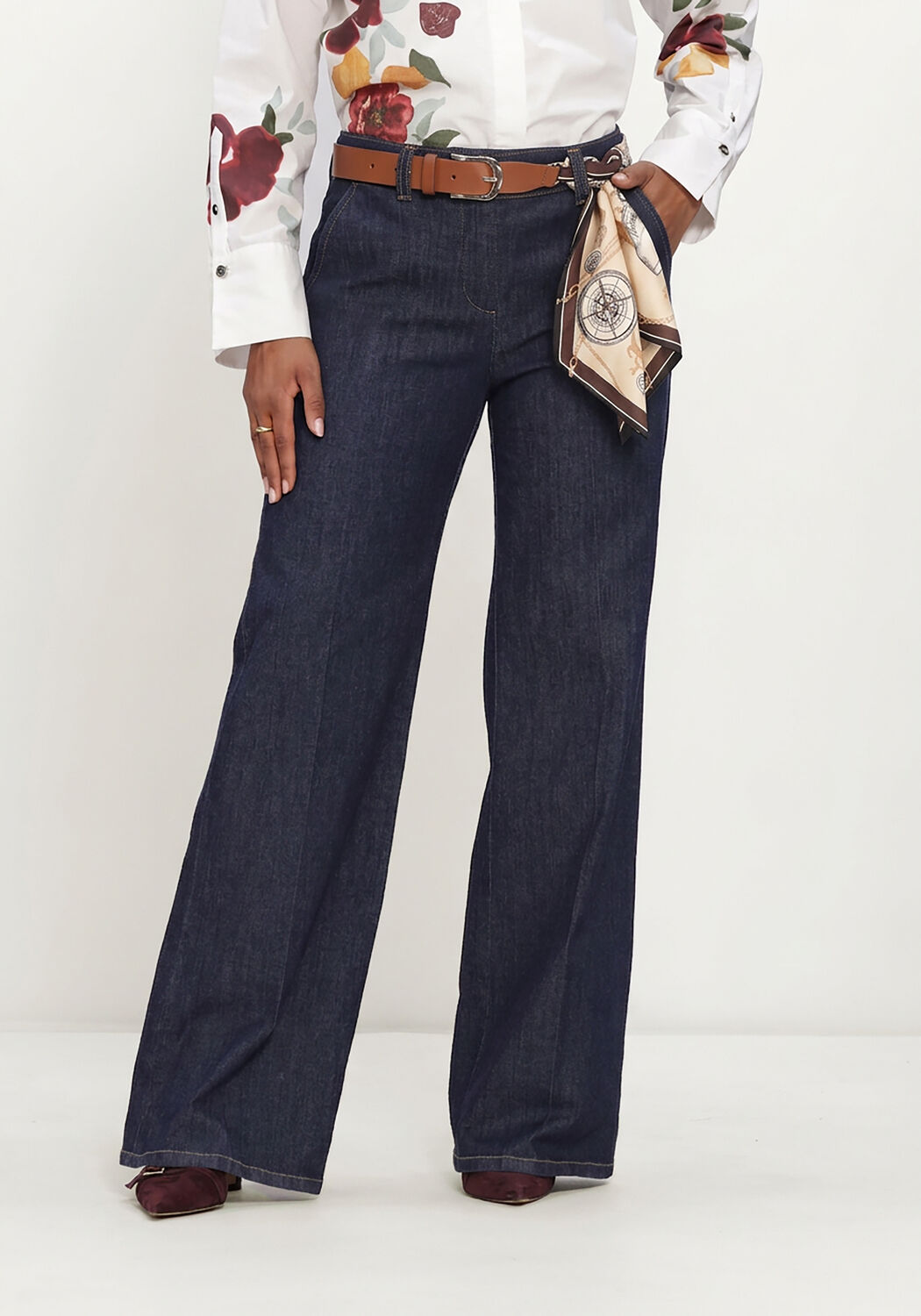 Donkerblauwe CAROLINE BISS Straight leg jeans 4516 - large