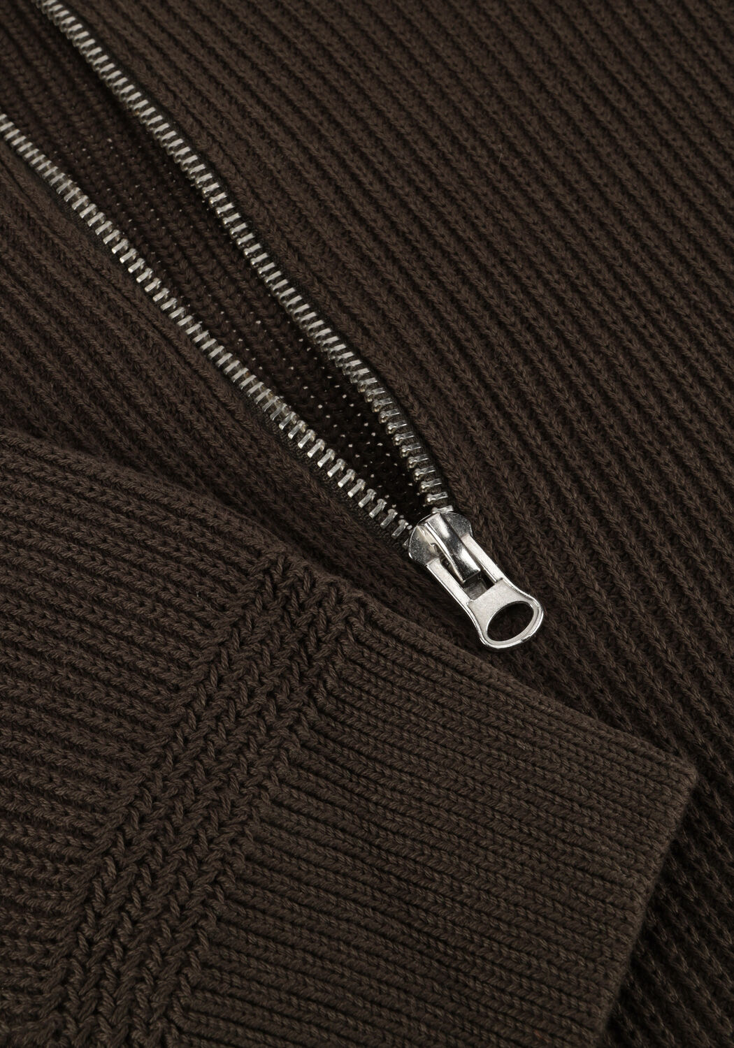 Bruine BUTCHER OF BLUE Trui GALWAY HALF ZIP - large