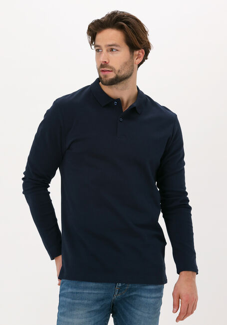 Donkerblauwe SELECTED MEN Polo SLHPARIS LS POLO B NOOS - large