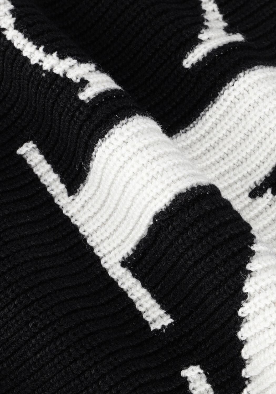 Zwarte CALVIN KLEIN Trui BLOWN UP CK HIGH NECK SWEATER - large