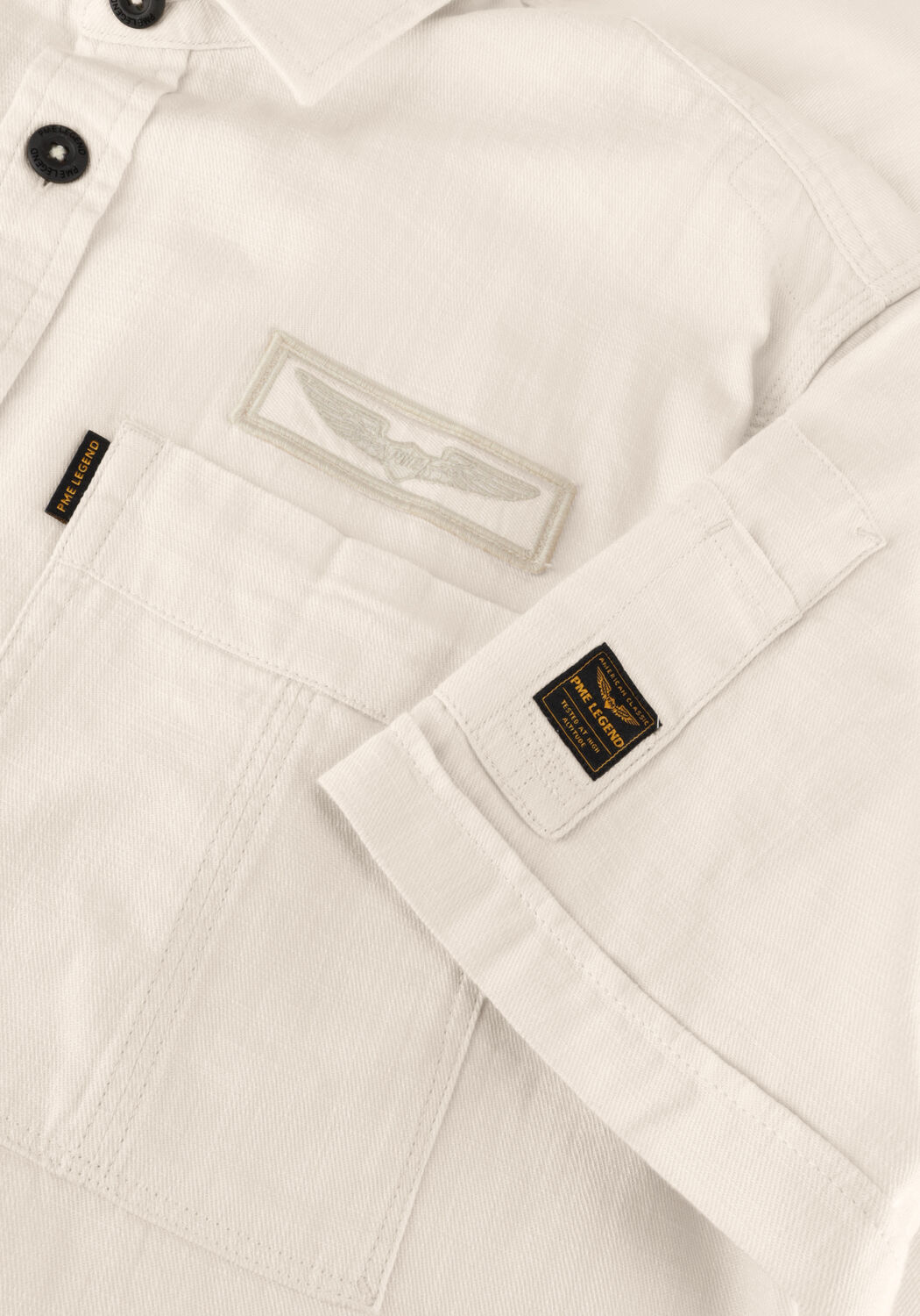 Beige PME LEGEND Casual overhemd SHORT SLEEVE SHIRT CTN SLUB - large