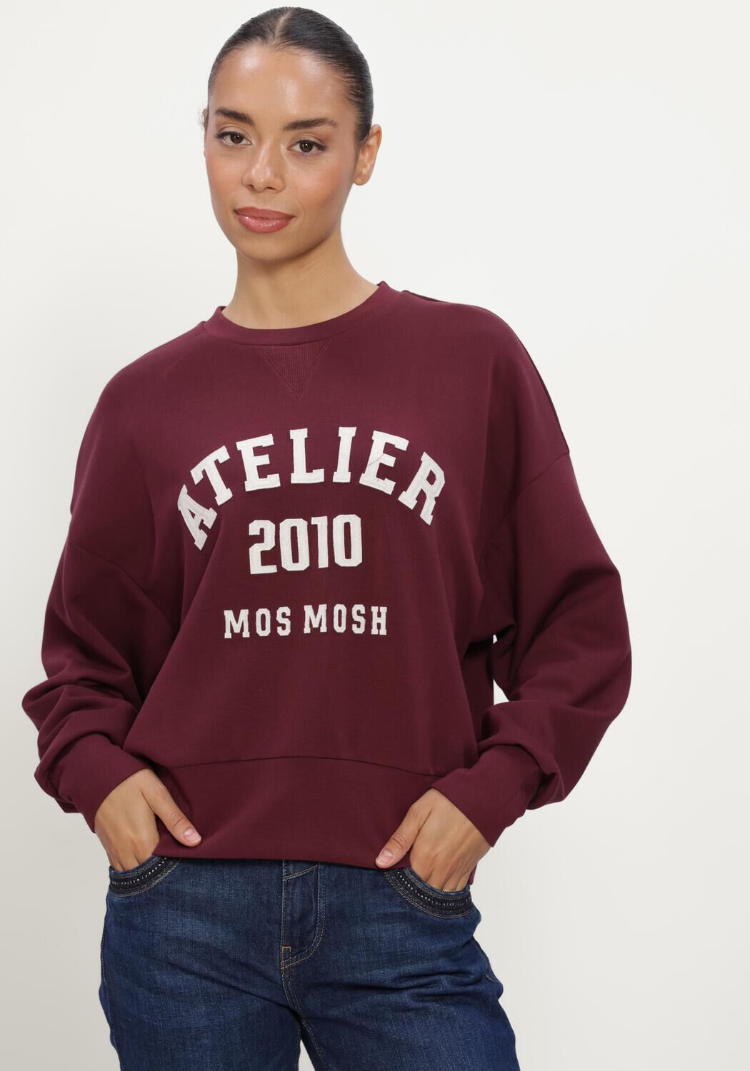 Bordeaux MOS MOSH Sweater MMNIMA O-LS SWEATSHIRT - large