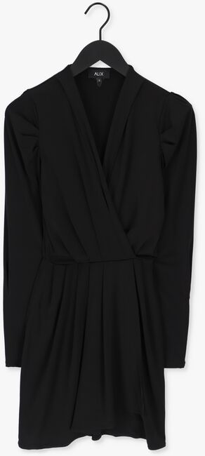 Zwarte ALIX THE LABEL Mini jurk KNITTED SOLID DRESS WITH PLEATS - large