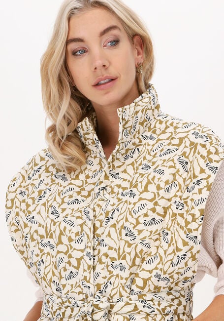 Gebroken wit Y.A.S. Kimono YASFLUMA QUILTED VEST LS. - large