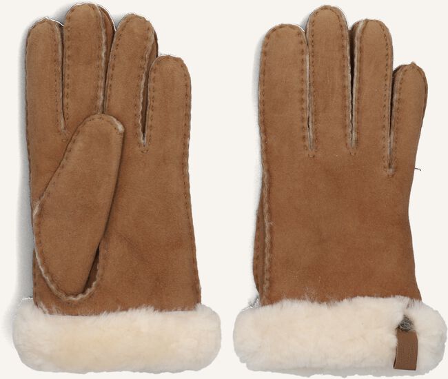 Cognac UGG Handschoenen SHORTY GLOVE W LEATHER TRIM Cognac UGG Handschoenen SHORTY GLOVE W LEATHER TRIM - large