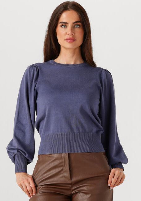 Blauwe MINUS Trui LIVA LONG SLEEVE PULLOVER - large