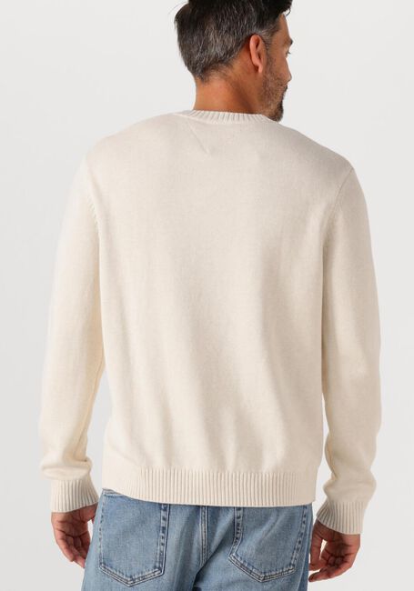 Beige TOMMY JEANS Trui TJM REG MELANGE FLAG SWEATER - large