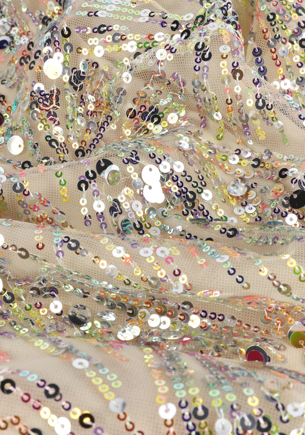 Beige NEO NOIR Mini jurk SLOANE MULTI SEQUINS DRESS - large