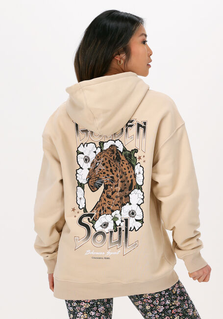 Beige COLOURFUL REBEL Sweater GOLDEN SOUL OVERSIZED HOODIE - large