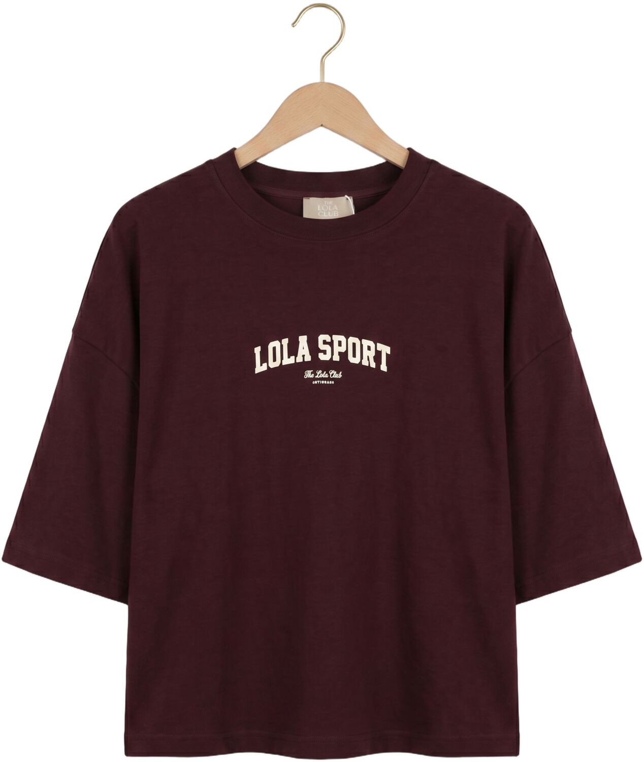 THE LOLA CLUB Dames Tops & T-shirts Stella Ss Tee Bordeaux