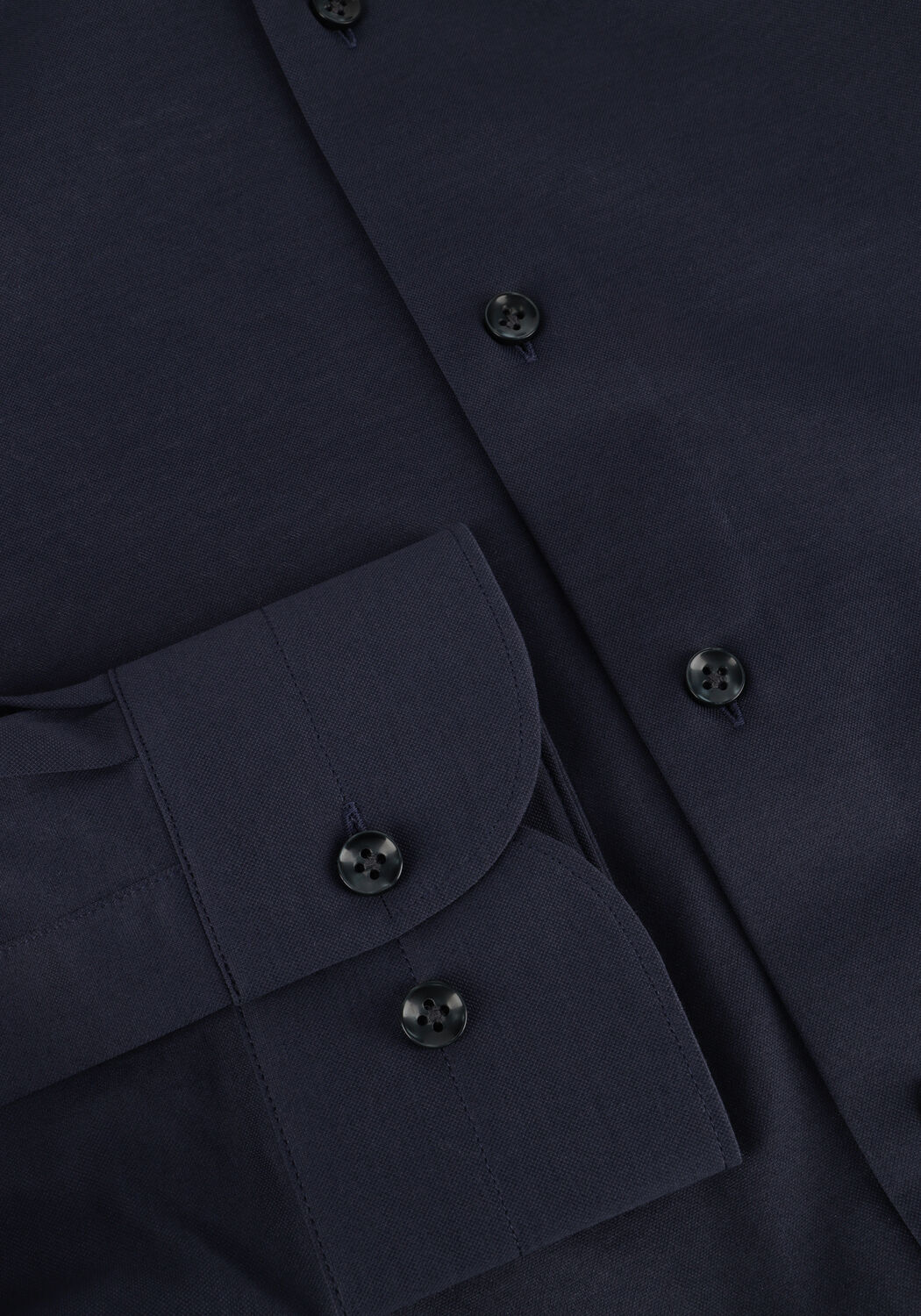 Donkerblauwe PROFUOMO Klassiek overhemd SHIRT X-CUTAWAY SC SF JAPANESE KNITTED - large