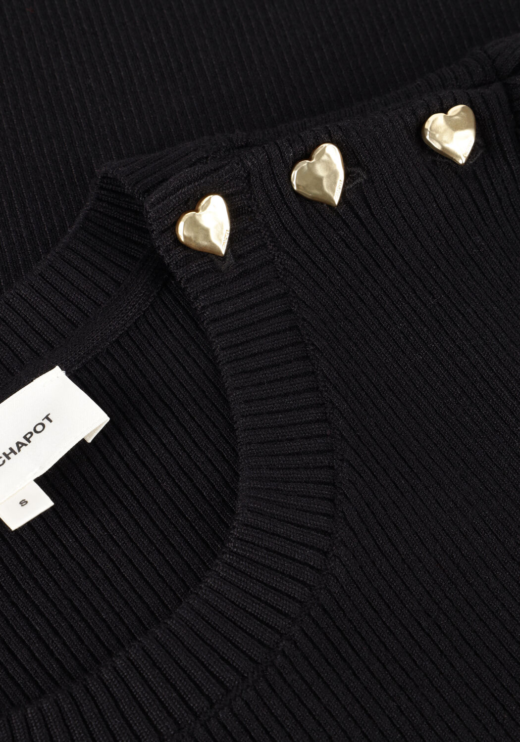 Zwarte FABIENNE CHAPOT Trui LILLIAN SHORT SLEEVE PULLOVER - large