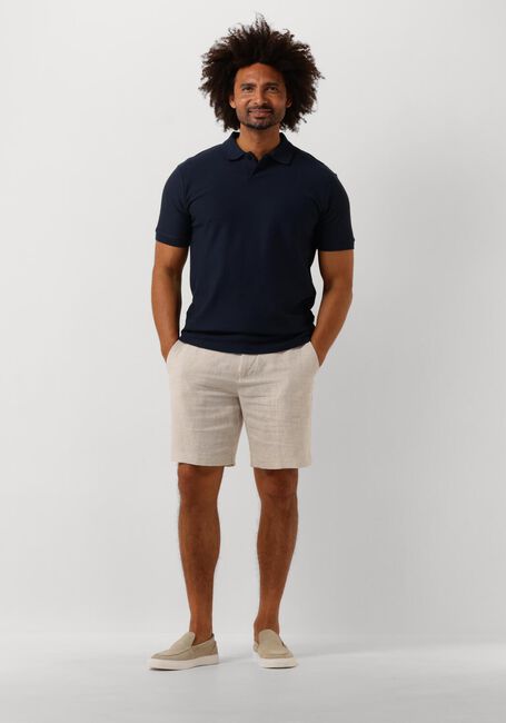 Donkerblauwe SELECTED HOMME T-shirt SLHMAURICE STRUCTURE SS POLO - large