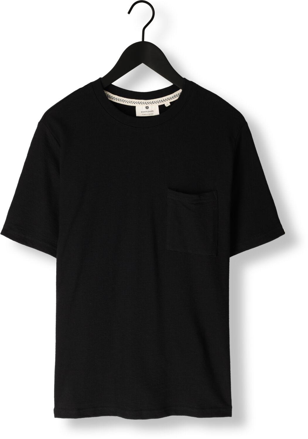 ANERKJENDT Heren Polo's & T-shirts Akkikki S s Structure Tee Zwart