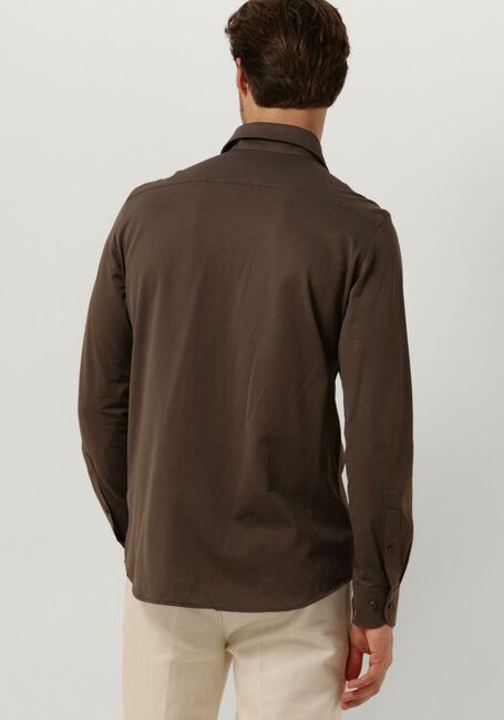 Bruine PROFUOMO Klassiek overhemd SHIRT X-CUTAWAY JAPANESE KNITTED - large