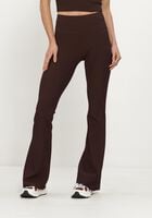 Bruine BJORN BORG Broeken STUDIO RIBBED FLARE TIGHTS REGULAR