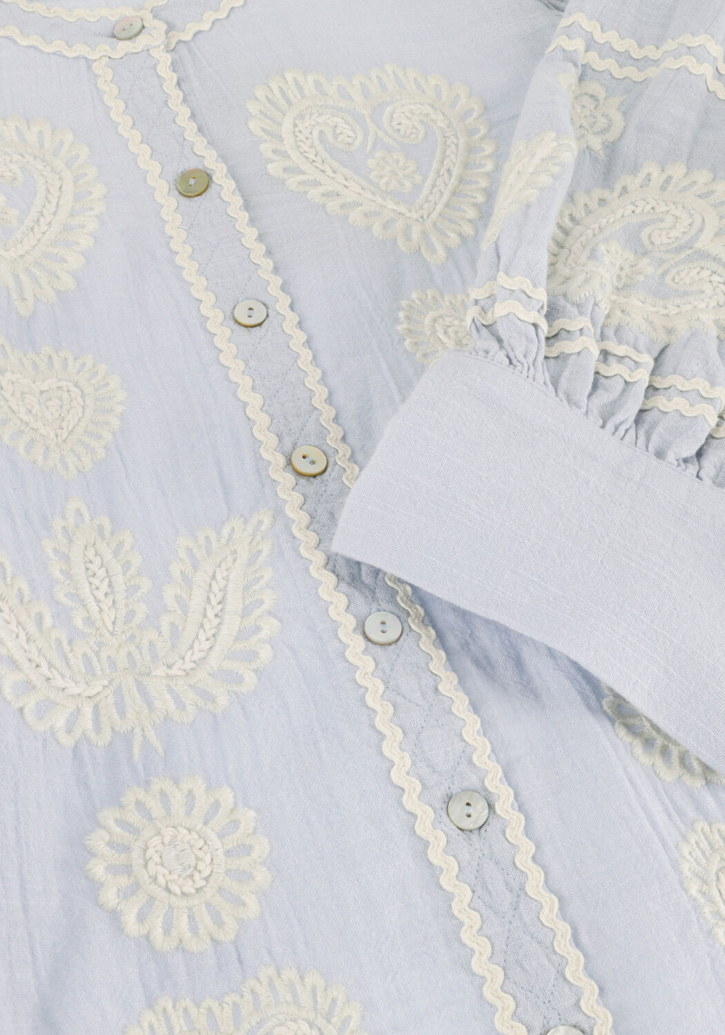 Lichtblauwe ANTIK BATIK Blouses RONY BLOUSE - large