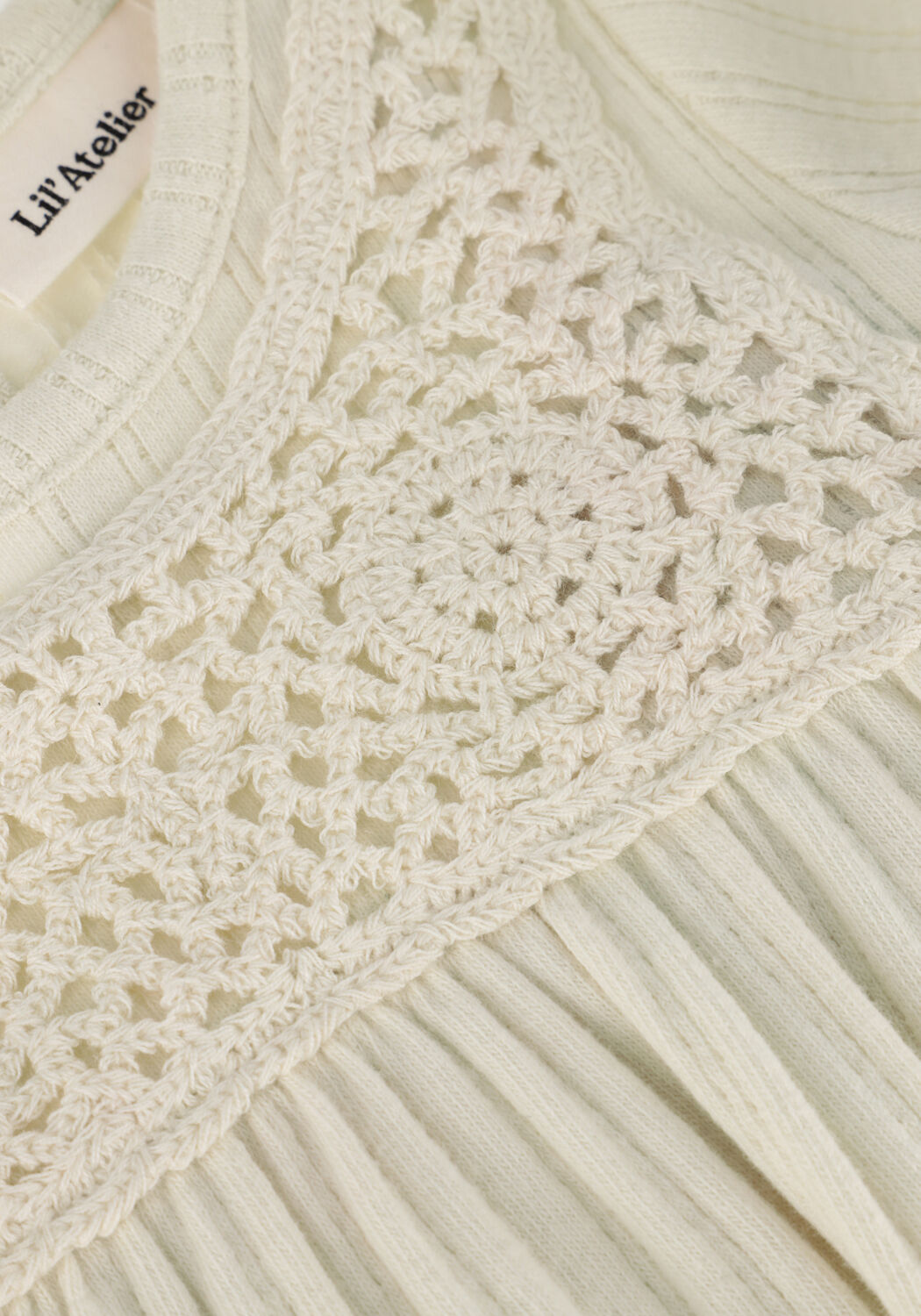 Beige LIL' ATELIER Jurken NBFFLORA SS BODY DRESS LIL - large