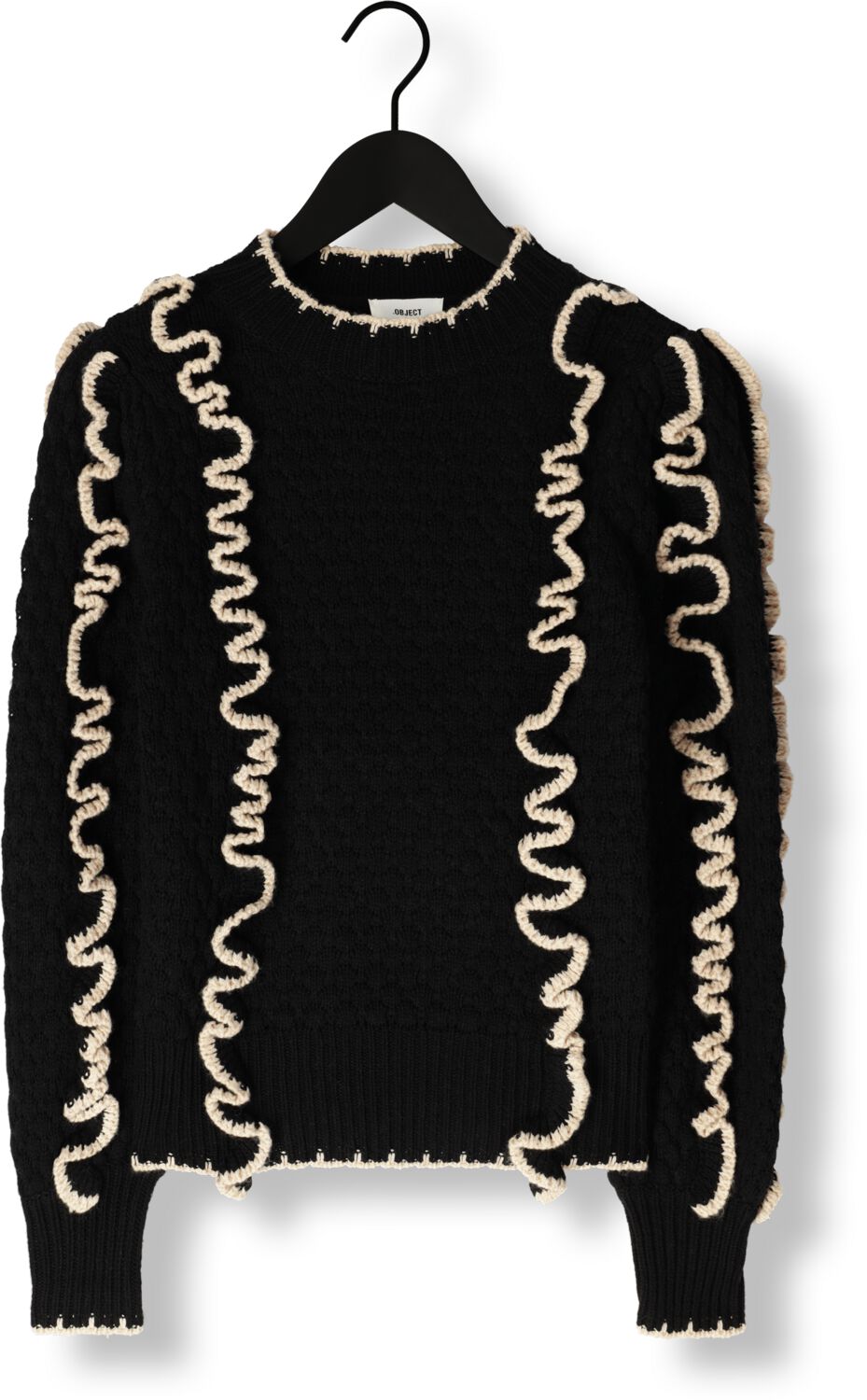 OBJECT Dames Truien & Vesten Objyaa L s Knit Pullover 131 Zwart