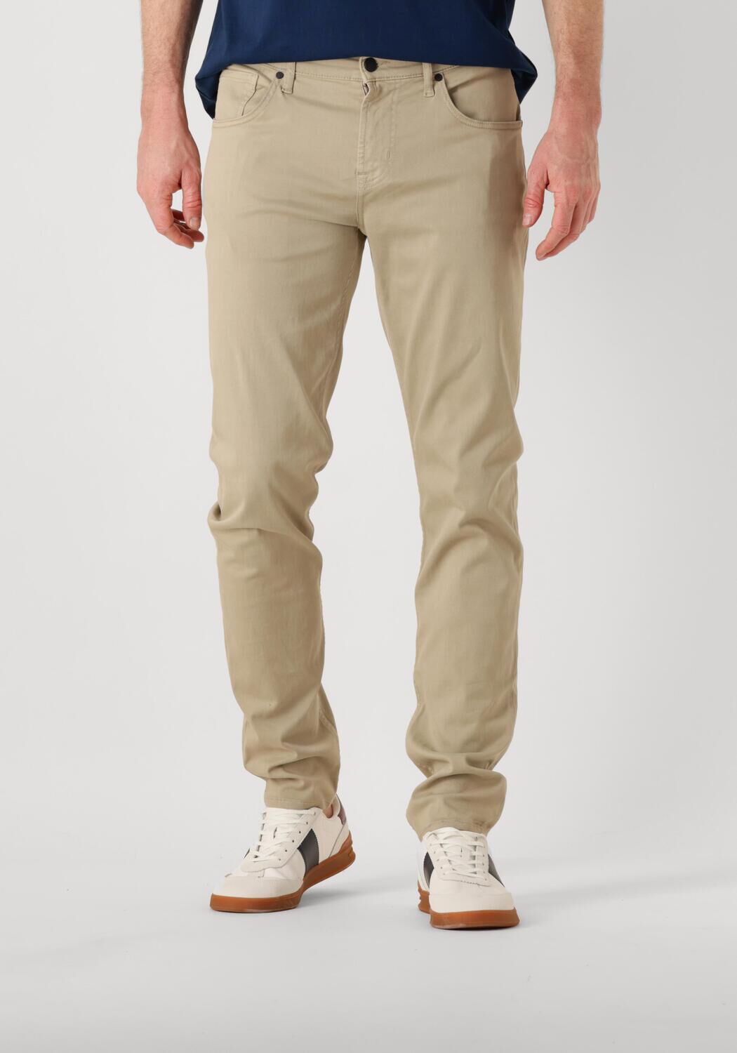 7 FOR ALL MANKIND Heren Jeans 5-pocket Slimmy Stretch Sateen Beige