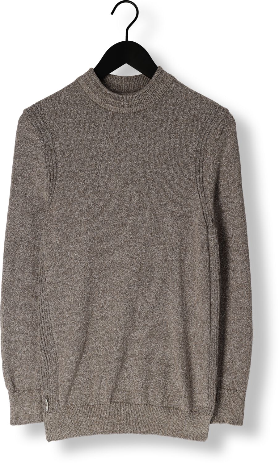 CAST IRON Heren Truien & Vesten Mock Neck Regular Fit Cotton Mix Bruin