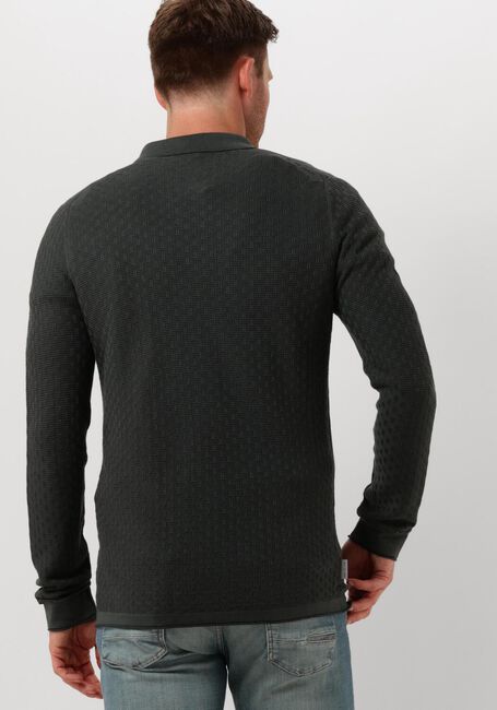 Groene CAST IRON Polo LONG SLEEVE POLO COTTON MODAL - large