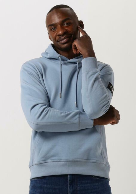 Blauwe CALVIN KLEIN Sweater MONOLOGO SLEEVE BADGE HOODIE - large