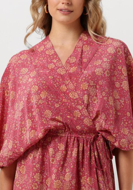 Roze SISSEL EDELBO Midi jurk BRENDA SILK WRAP DRESS - large