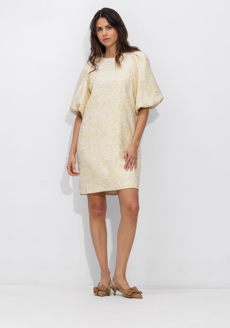 Creme NOTRE-V Mini jurk NV-HENDERIKA BROCADE DRESS - large