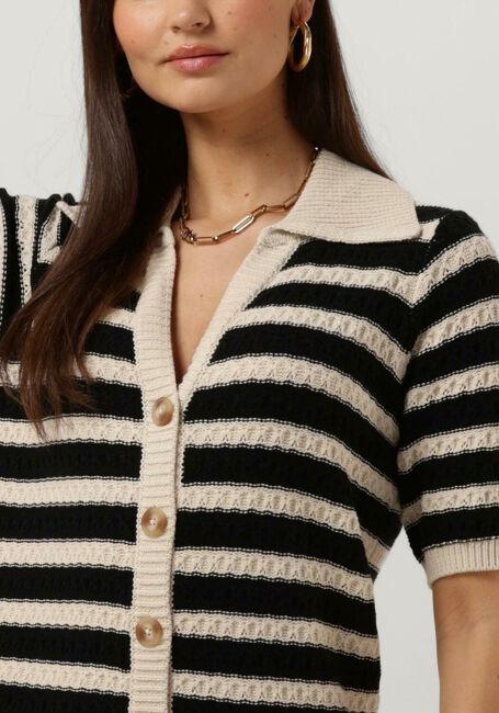 Zwarte Y.A.S. Midi jurk YASCROC SS MIDI KNIT DRESS - large
