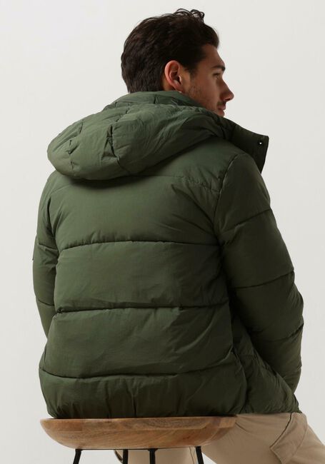 Donkergroene CALVIN KLEIN Gewatteerde jas ESSENTIALS NON DOWN LOGO JACKET - large