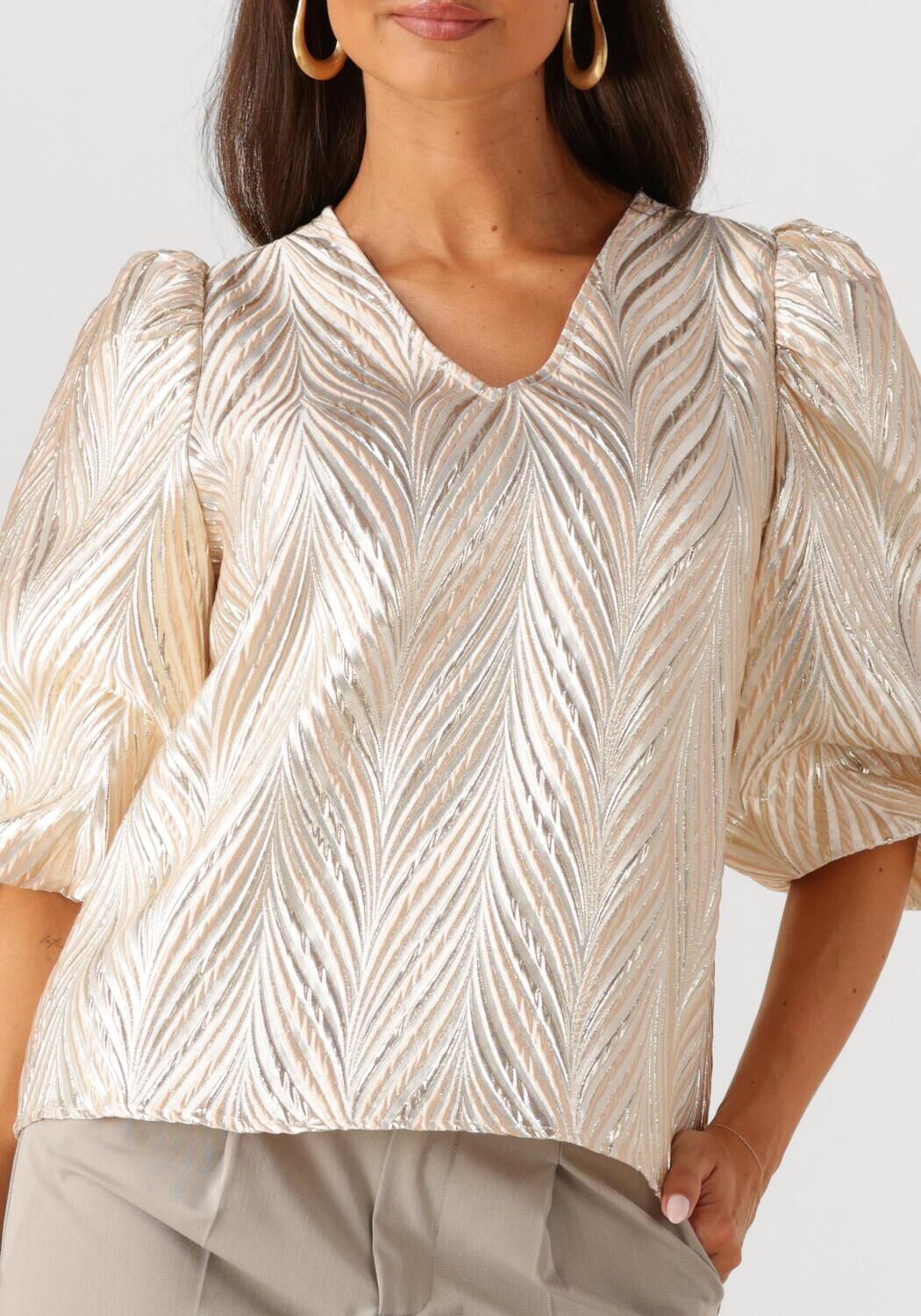 NUKUS Dames Tops & T-shirts Mirthe Top Shiny Rosegoud