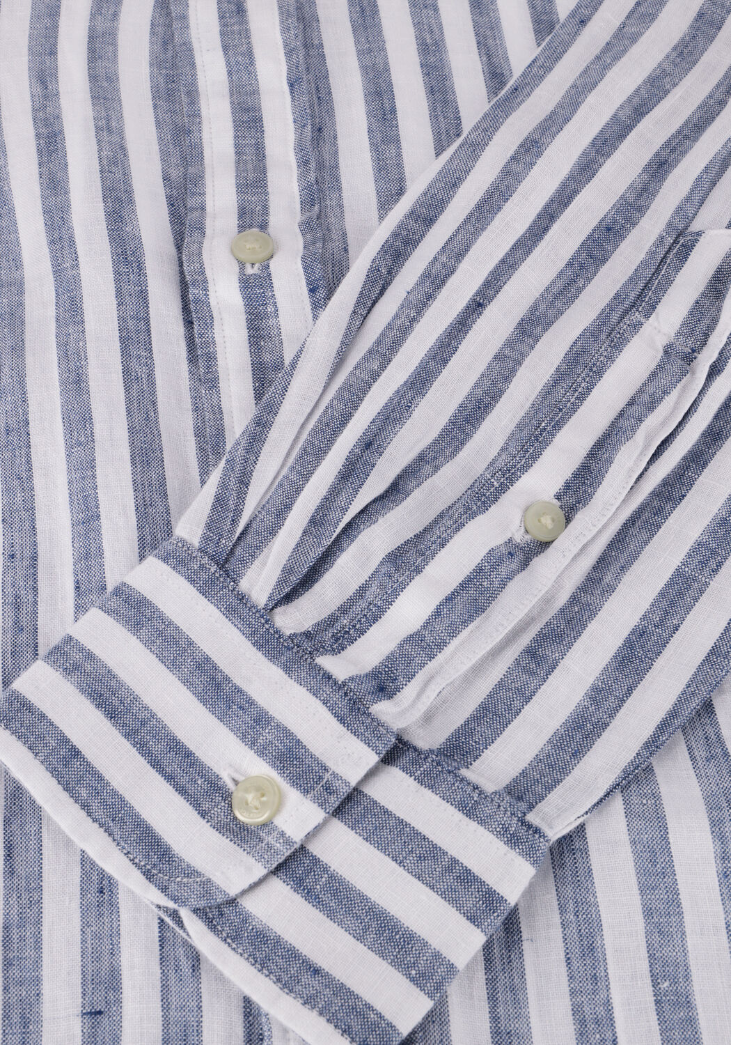Blauwe TOMMY HILFIGER Casual overhemd LINEN ESSENTIAL STRIPE RF SHIRT - large