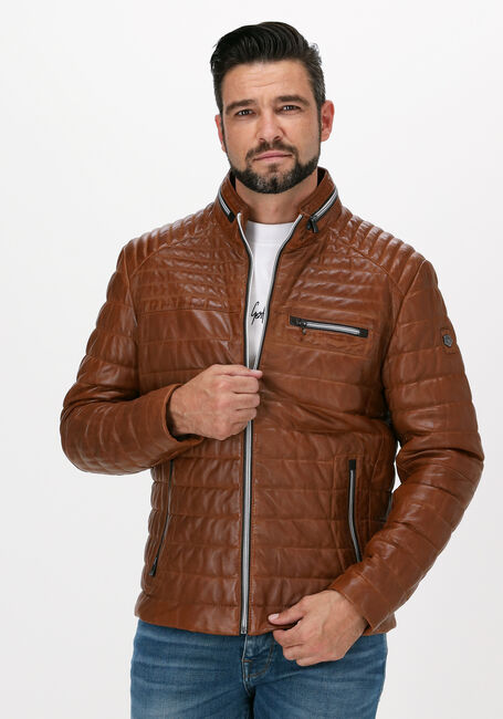 Cognac MILESTONE Leren jas TERENZIO - large